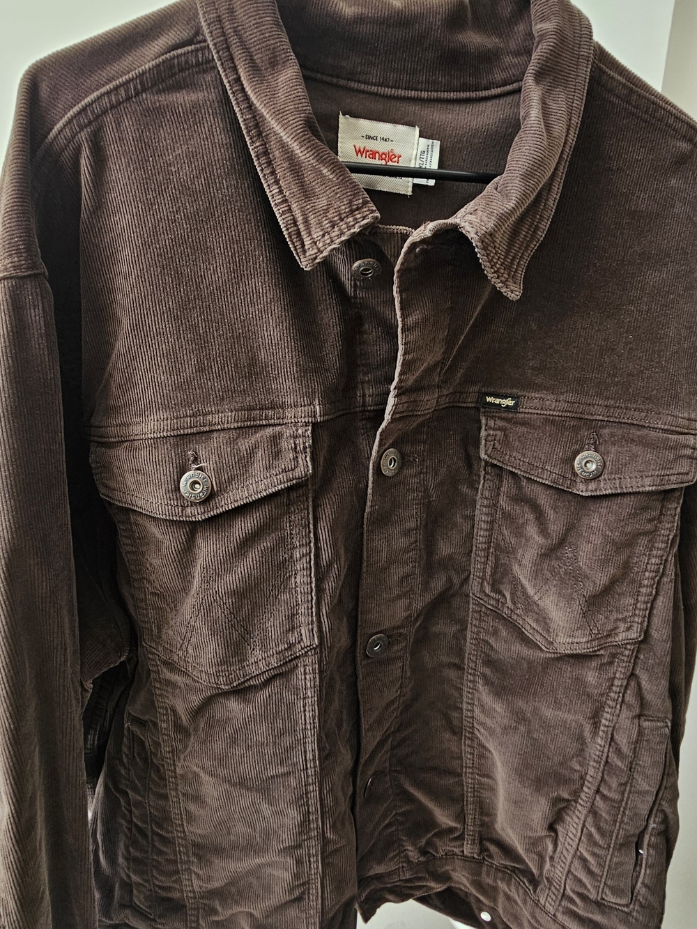 Wrangler Men's Dark Brown Corduroy Shirt Jacket